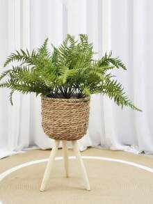 1. Giá để hoa tối giản, chậu trồng cây trầu bà đặt sàn cho phòng khách, kệ đựng đồ bằng gỗ đan lát sáng tạo cho ban công, chậu trồng cây sang trọng. - màu nâu - Xem 3