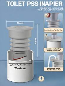 Vòng đệm silicon bịt kín cống thoát nước nhà tắm, bồn rửa nhà bếp, máy giặt, chống mùi hôi, chống rò rỉ, đầu nối cống sàn. - Xám - Xem 7