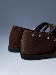 CUCCOO GRLICON Mocasines planos con decoración de remaches para mujer - Óxido marrón - Ver 4