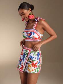 Swim Oasis Damski letni strój plażowy z kokardą, modny zestaw bikini z pasującą spódnicą, dwuczęściowy strój letni, dwuczęściowy strój tropikalny, dwuczęściowy zestaw letni, dwuczęściowe zestawy damskie, letnie stroje, walentynki, karnawał, impreza, swobodny strój na plażę, wakacje dla kobiet, świąteczny strój damski, dwuczęściowy strój letni, dwuczęściowy zestaw tropikalny, dwuczęściowe zestawy letnie, dwuczęściowe stroje damskie, letnie stroje, festiwal, dwuczęściowy strój - Różowy - Zobacz 4