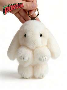 POKOJA LAND - BESTSELLERS 1 Pack Bunny Keychain Soft Fluffy Rabbit Keychain Cute Colorful Rabbit Fur Pom Pom Rings Women Pendant Accessories Cute Birthday Gift For Women/Girls, Premium Faux Fur Keyring - Multicolor - View 16