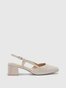 CUCCOO BIZCHIC Giày bệt mũi vuông đế dày màu đen cổ điển, giày công sở đa năng cho nữ, thích hợp cho ngày Valentine và mùa xuân. - Hạnh nhân sâu - Xem 4