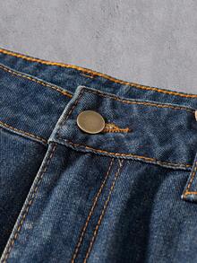 Manfinity Denimwave Men's Niche Multi-Pocket Cargo Denim Jeans - Blue - View 6