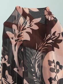 Swim Oasis Women's Print V-Neck Halter Sexy One-Piece Swimsuit For Beach Vacation - Black and White - View 8