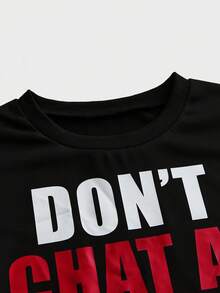 NEON BLANC Men's "Don't Chat AI Me" Graphic Print Tank Top, Loose Fit Cropped Sleeveless Vest Slogan Graphic Tee Men - Black - View 3