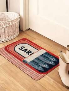 Joivida 1 件装沙丁鱼图案多巴胺硅胶卷帘门垫，家用耐磨防污门垫，防刮防尘，可裁剪，情人节礼物 - 彩色 - 查看 11