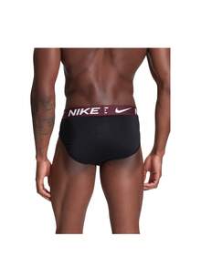 Nike 3 Pack Men's Briefs - BLACK WRLD INDG/UNI RED/DRK TM RED WB - View 3