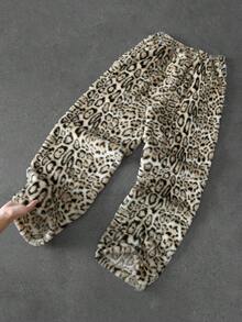 PAVTROS Quần dài nam phong cách đường phố, thời trang kẻ sọc và họa tiết da báo dáng rộng, quần nỉ dệt kim cạp chun, quần nỉ hai mặt, thiết kế họa tiết da báo tự nhiên, "Hòa mình vào thiên nhiên, thể hiện bản thân", phong cách thường ngày, dự tiệc, hoạt động ngoài trời, thư giãn, quà tặng ngày lễ, quà tặng bạn trai, unisex - Nhiều màu - Xem 4