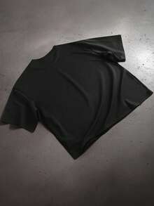 Manfinity EMRG Men's Casual NY Print Round Neck Short Sleeve T-Shirt - Black - View 2