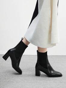 CUCCOO BIZCHIC Women's Fashion Versatile Commute Chunky Heel Ankle Boots