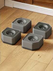 (4 Pcs) Washing Machine Shockproof Pads - High Wear-Resistant Square Rubber Feet For Washing Machine And Dryer Base, Noise Reduction And Shock Absorption Support Protection Base, Suitable For Sofas, Chairs, Refrigerators, Washing Machines, Dryers And Other Large Furniture Appliances - Grey - View 11