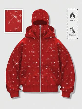 Street Life Men's Heavyweight Hooded Sweatshirt Sweatshirt Jacket, Autumn/Winter