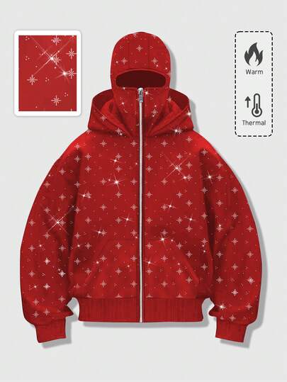 Street Life Men's Heavyweight Hooded Sweatshirt Sweatshirt Jacket, Autumn/Winter