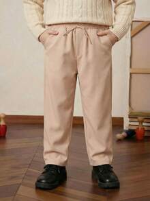 PrepCrw Young Boys' Khaki Slant Pocket Slim Fit Pants - Khaki - View 1