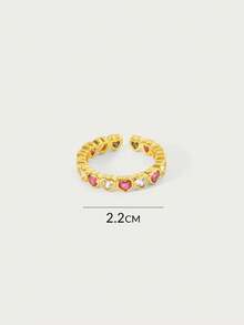 Glisma Women Single Ring,Outfits, Old Money,Metallic/Texture,Gemstone,For Mom/Women/Girl/Mother,Premium,Vintage,Classy,Heart Old Money,Outfits,Classy,Metallic/Texture,Vintage,Elegant,For Mom/Women/Girl/Mother,Gemstone,Heart,Valentine's Day,Gold,Easter,Travel/Beach/Vacation,Boho,Grunge - Gold - View 8
