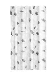 1pcMinimalist Leaf Print Shower Curtain, Black White Design For Modern Bathroom Division & Privacy - Multicolor - View 7