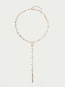 Glisma Dây chuyền nữ, Cao cấp/Cổ điển/Sang trọng, Mạ vàng 18K, Quyến rũ/Cổ điển, Dành cho Mẹ/Phụ nữ/Cô gái/Mẹ, Mùa hè/Đi biển/Dạ hội/Tiệc tùng, Nhiều lớp/Đá quý/Hạt cườm/Pha lê, Mặt dây chuyền/Dày dặn - Màu trong suốt - Xem 2