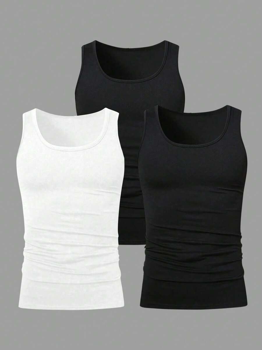 HUEFORM Débardeurs de base de couleur unie pour hommes, plusieurs pièces - Multicolore - Voir 1