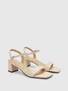 CUCCOO BIZCHIC 夏季新款气质外套搭配裙子，时尚凉鞋，法式露趾凉鞋女款 - 淺粉色 - 查看 7