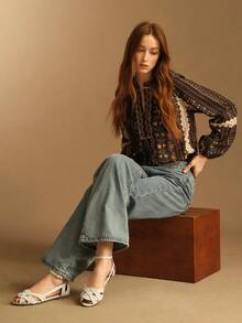 Rosivie Women's Flat Woven Sandals, Bohemian Style, Suitable For Vacation And Summer Outfits Valentine's Day