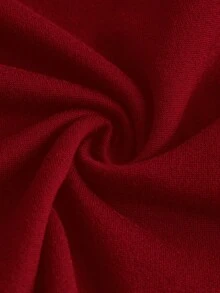 SHEIN EZwear 女士酒红色休闲性感80年代印花图案吊带背心，适合夏季穿着 - 酒紅色 - 查看 4
