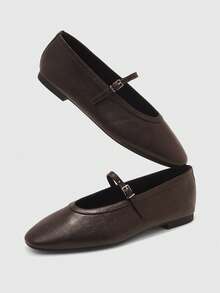 CUCCOO BIZCHIC Women's Casual Versatile Commute Simple Flats Valentine's Day - dark brown - View 10