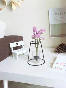 Madebyblanc Giá cắm hoa bằng sắt tối giản INS - Bình hoa điêu khắc trừu tượng dành cho hoa giả hoặc hoa khô, vật trang trí nhà kiểu Bắc Âu, vật trang trí trung tâm bàn hình học hiện đại, giá cắm hoa bằng sắt trừu tượng - Trang trí nhà kiểu Bắc Âu tối giản cho kệ, bàn, bệ lò sưởi, giá cắm hoa giả và hoa khô, bình hoa điêu khắc hình học hiện đại. - Nhiều màu - Xem 5