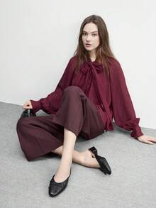CUCCOO BIZCHIC Damen Schuhe mit dickem Absatz, Schleife, reinem Schwarz und geschlossener Zehenpartie, Halbsandalen, bequeme Lässig Mule Schuhe für den Alltag - Schwarz - Übersicht 8