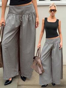 Siren Gaze Women's Plaid Straight Loose Casual Pleated Pants - Multicolor - View 1