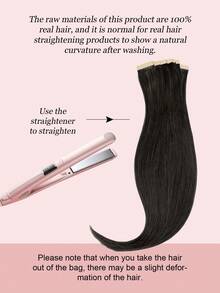9AM Hair 20 件直发胶带 100% 真人发片接发 14-24 英寸 50 克/包 适用于沙龙 天然高品质真人发丝滑无缝隐形 PU 胶带接发 - S1B - 查看 14