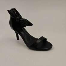 Rosivie Women's Pointed Toe Knotted Design Fashionable Daily Wear High Heel Sandals - Black - View 11