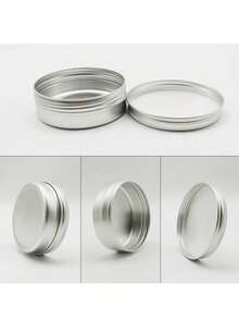 24/12 Stücke Aluminium Blechdosen mit Schraubverschluss, 10ml/30ml/50ml/60ml Aluminium Blechdosen nachfüllbare Behälter, Metalldosen mit Deckeln, leere Aluminium Dosen Metallkerzen Aufbewahrungsdosen Reisedosen, geeignet für Basteleien, Süßigkeiten, Kosmetik, Lippenbalsam, Kerzen, DIY - Silber - Übersicht 13
