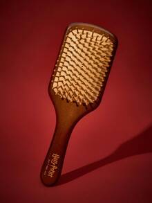 HARRY POTTER X SHEIN FanGlow Bamboo Square Massage Air Cushion Hairbrush ,Easy To Carry Smooth Hair Airbag Comb, Christmas Small Gifts, Birthday Gift Anniversary Charm Gift - Chocolate Brown - View 2
