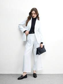 CUCCOO BIZCHIC Women's Black Pointed Toe Loafers With Delicate Bow Decor, Comfortable Slip-On Thick Sole Dress Shoes For Work And Casual Wear