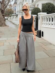 Siren Gaze Women's Plaid Straight Loose Casual Pleated Pants - Multicolor - View 3