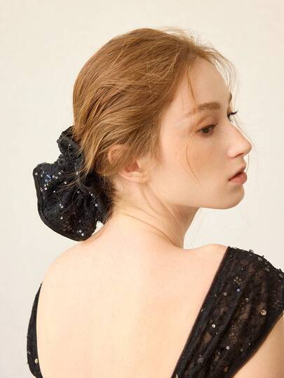 MOTF PREMIUM CHAMPAGNE FAUX SILK SCRUNCHIE