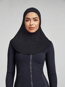 GLOWMODE 透氣網格連帽哈吉布（頭巾）帶有矽膠徽標,適用於跑步、鍛煉或日常休閒