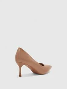 CUCCOO BIZCHIC 女士尖头细高跟酒红色高跟鞋，简约舒适，适合日常通勤、百搭的OL鞋，优雅时尚性感，适合工作、派对、宴会和圣诞节等场合。 - 鏡面杏92 - 查看 8