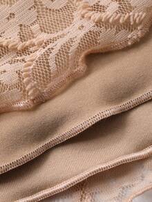 DAZY 系领蕾丝荷叶边吊带短款女士睡裙 - 粉色 - 查看 7