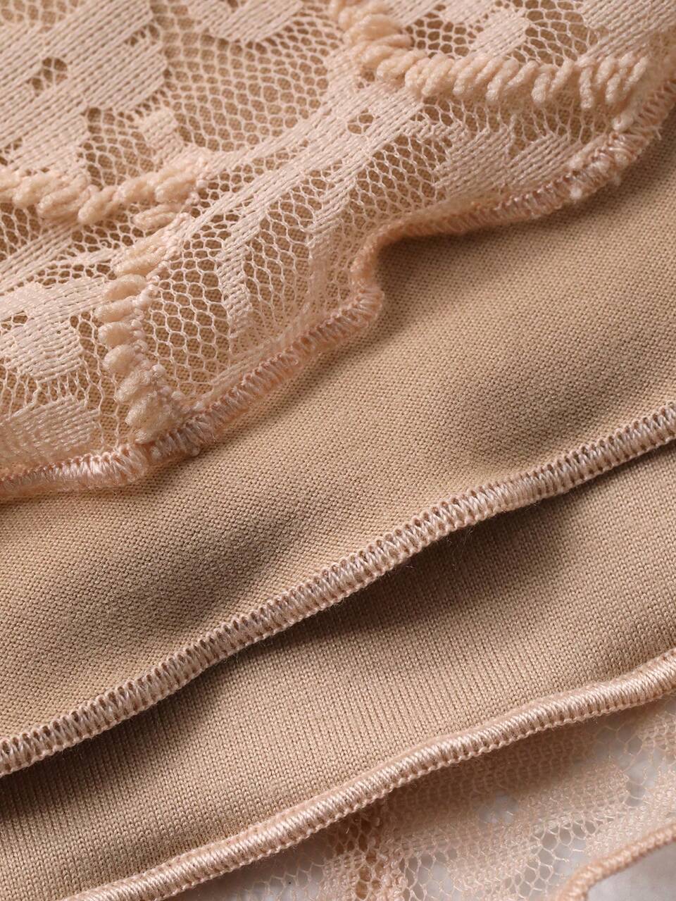 Tie Collar Lace Ruffle Trim Camisole Short Women Nightgown Pajamas