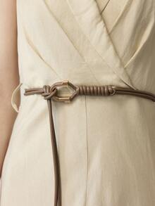 MOTF PREMIUM FASHIONABLE VERSATILE KHAKI WAIST BELT - Khaki - View 1