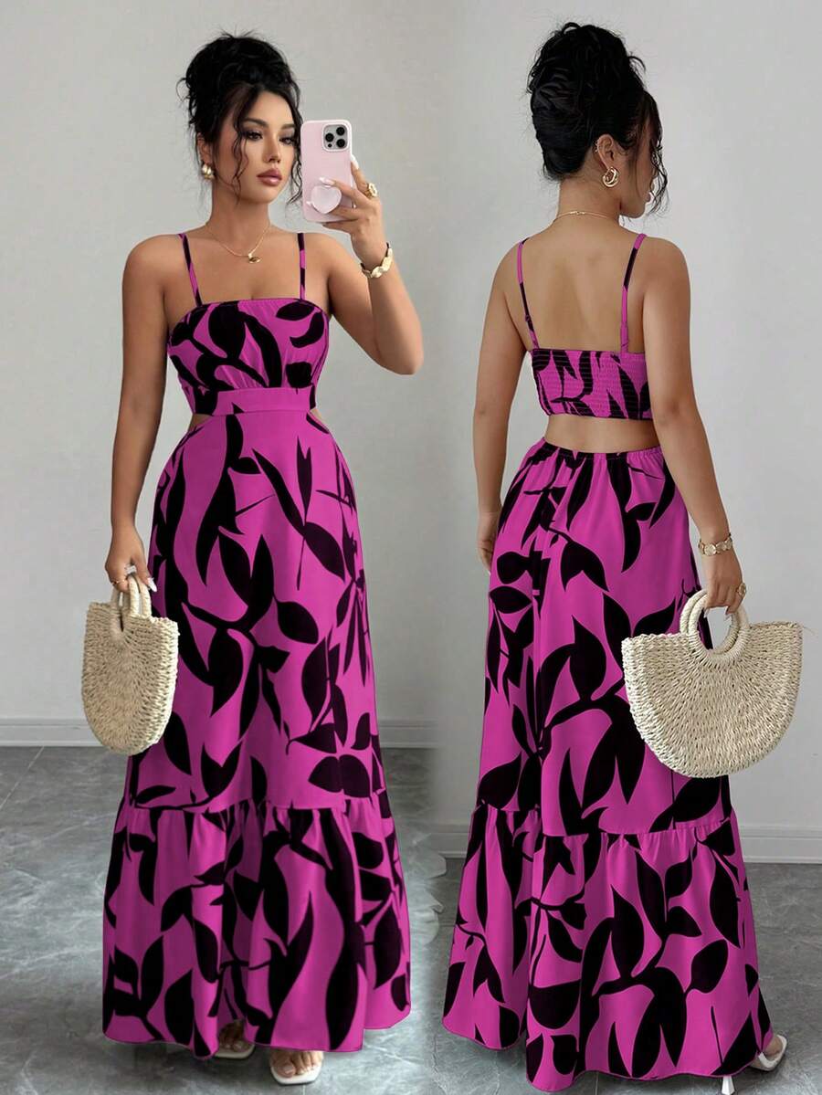 Rafferiza Đầm dài nữ thanh lịch in hoa, thắt eo. - Nhiều màu - Xem 1