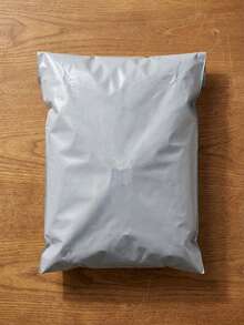 100个/10个加厚防水纯色包装袋，简约百搭，适用于学校、办公室、返校季运输和邮寄、男士生日礼物、情人节礼盒、男士礼盒、男士礼物、散装礼品袋、蓝色礼品袋、情人节。 - 白色 - 查看 3