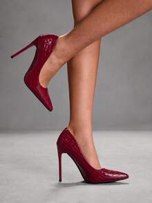 Stone pattern 7639 bright red