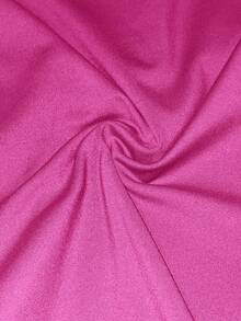 Slaydiva Casual Elegant Purple-Red Waist Tie Bandeau Flare Leg Jumpsuit For Women - Hot Pink - View 9