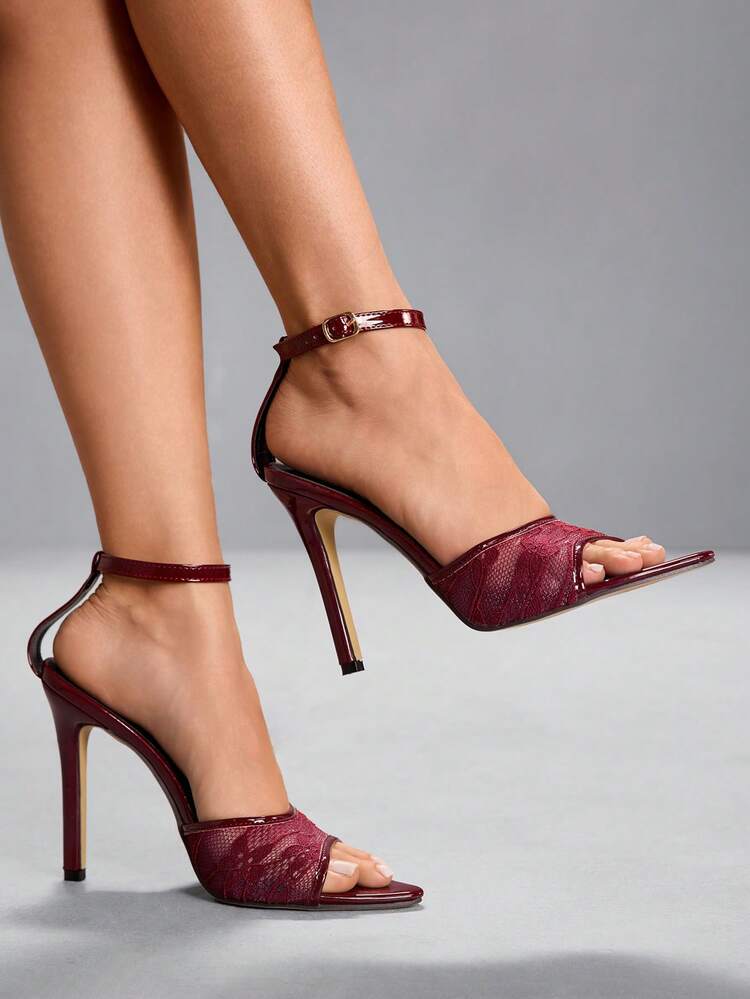 CUCCOO SZL Party & Occasion Fashion Pointed Toe Stiletto Heel Women Sandals Valentine's Day Prom Heels