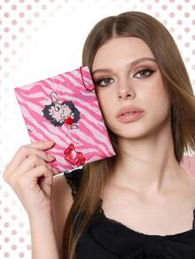 Betty Boop | ROMWE Large Capacity Foldable Tote Bag With Coin Pouch, Portable Shopping Bag - Baby Pink - View 5