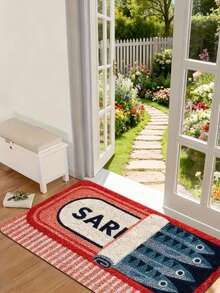 Joivida 1 件装沙丁鱼图案多巴胺硅胶卷帘门垫，家用耐磨防污门垫，防刮防尘，可裁剪，情人节礼物 - 彩色 - 查看 8