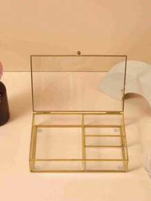 1 Pieza Caja de Almacenamiento de Joyas de Anillo de Vidrio Hexagonal Dorado de Lujo, Organizador de Gran Capacidad para Exhibir Múltiples Anillos, Ideal como Regalo para Boda, Compromiso, Día de San Valentín, Cumpleaños, Aniversario, Fiesta, Celebración, Viaje, Tocador, Decoración Navideña, Caja de Regalo para Joyas, Soporte de Anillos - transparente - Ver 11