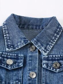 Elladie kids Baby Girl Blue Denim Dress,Summer Casual School Back-To-School A-Line Sleeveless Denim Dress With Adjustable Waist Belt,Soft For Daily Wear Vacation - Medium Wash - View 7